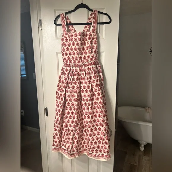 NWT J. Crew Embroidered apron dress in block print Size 0 $248 - Picture 5 of 11